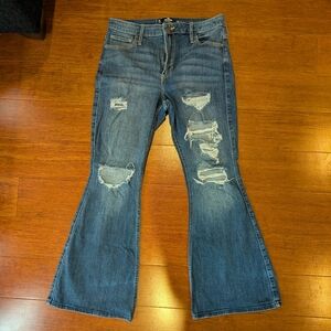 Hollister Distressed Flare Women Jeans